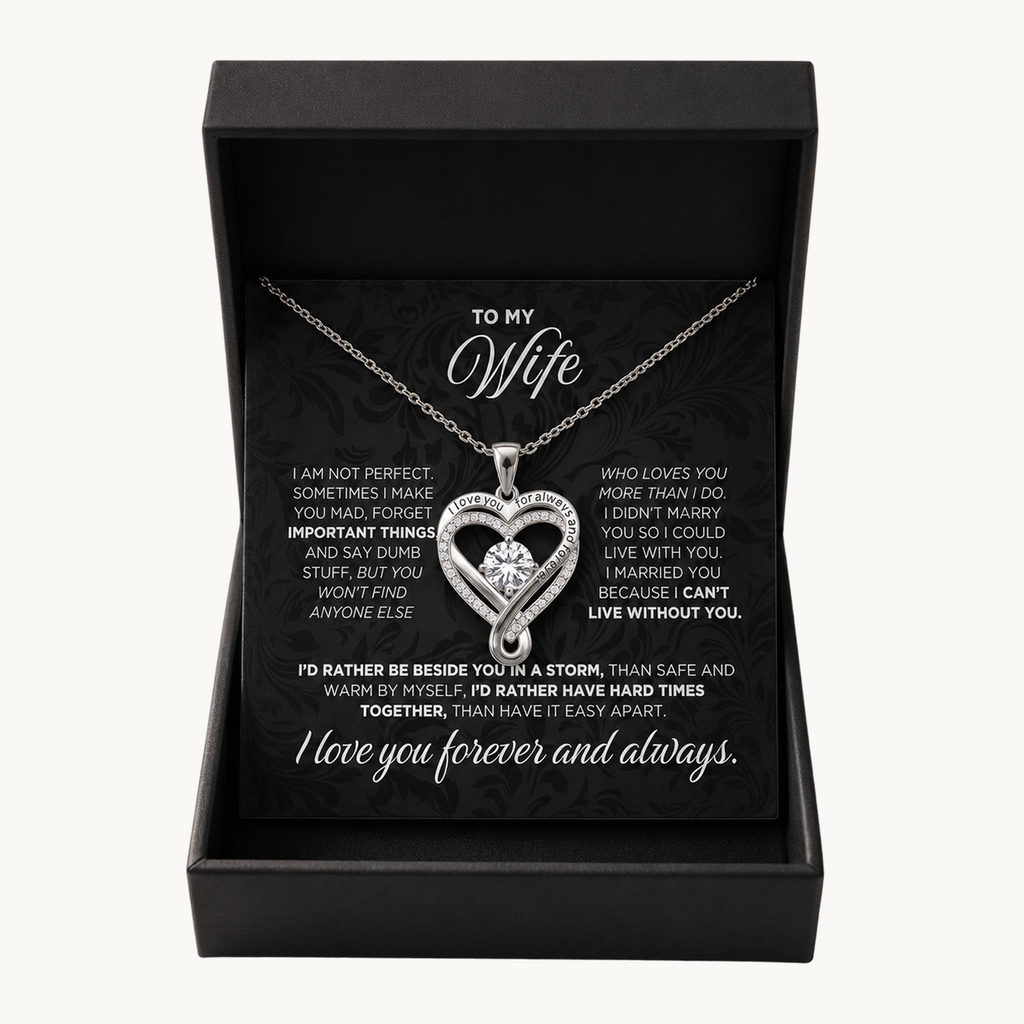 To My Wife: Forever Together Heart Necklace