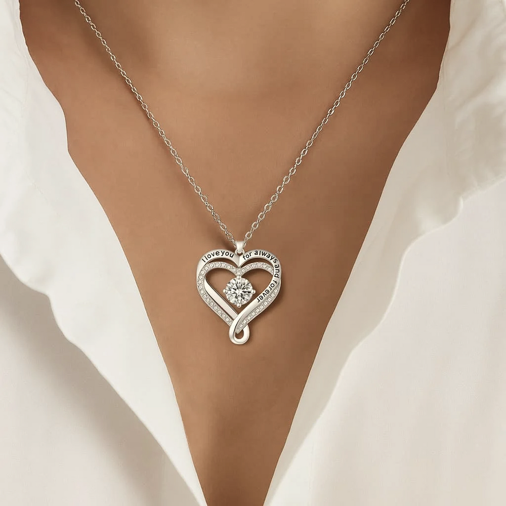 To My Wife: Forever Together Heart Necklace